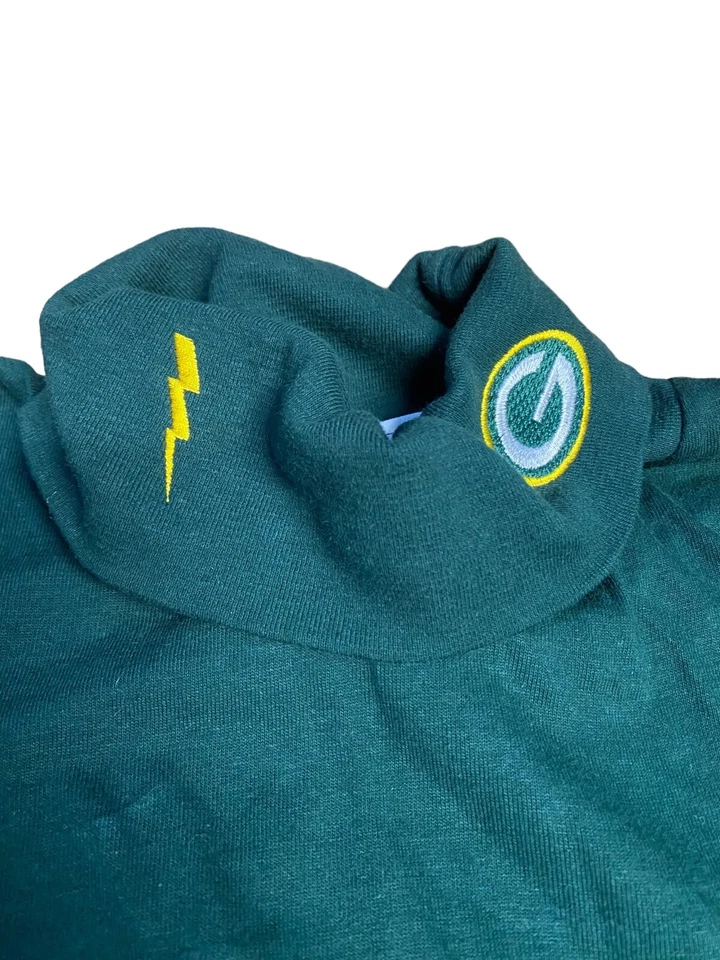 Vintage NFL Green Bay Packers Pro Player Turtle Neck Embroidered Sweatshirt XL - Image 2 of 4