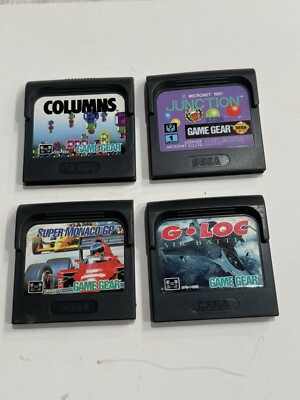 Sega Game Gear Lot : (4) Columns, Junction, G-Loc, Super Monaco GP
