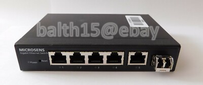 Microsens Gigabit Glasfaser und TP Switch MS453514M (5xTP, 1xGlasfaser)