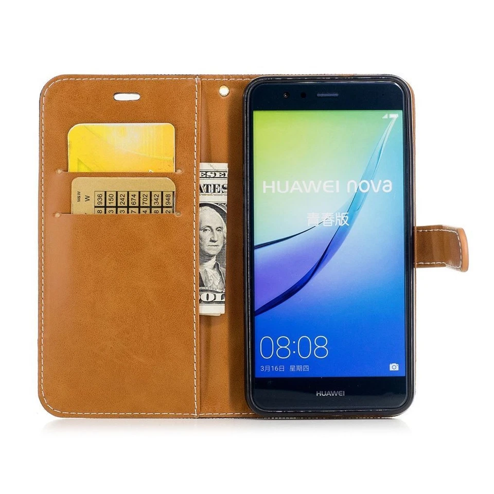 Custodia Protettiva per Huawei P10 Lite Cover Borsa Wallet Cellulare - Immagine 2 di 4