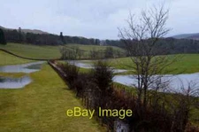 Photo 6x4 Flooded fields near Manor Bridge Barns Flooding on fields close c2012