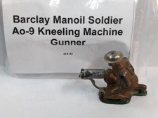 Barclay Dime Store Toy Soldier Ao-9 Kneeling Machine Gunner Vintage A-14