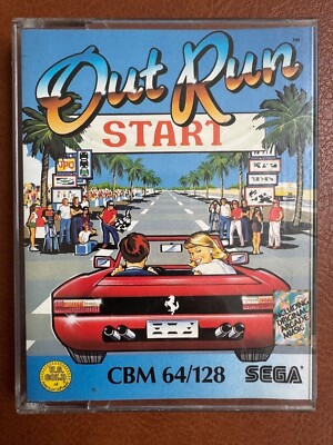 Vintage Out Run - Commodore 64 / 128 Spiel mit Anleitung & Out Run Soundtrack