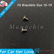 1 Pair of Replacement Parts For Love Bracelet Silver Screws Bracelets Size 16-19