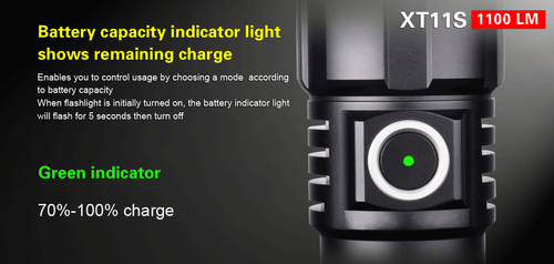 Klarus XT11S XP-L-HI LED Rechargeable Tactical Flashlight - Picture 3 of 10