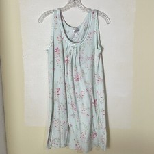 Miss Elaine  s Flannel Sleeveless Nightgown Size Small  