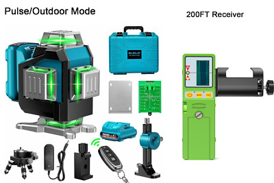 Elikliv 4x360° 4D 16 Line Self Leveling Laser Level Green Beam Laser Measure