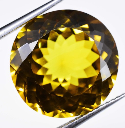 Natural Topazolite Garnet 14.75 Ct Round Certified Flawless Loose Gemstone - Picture 4 of 4