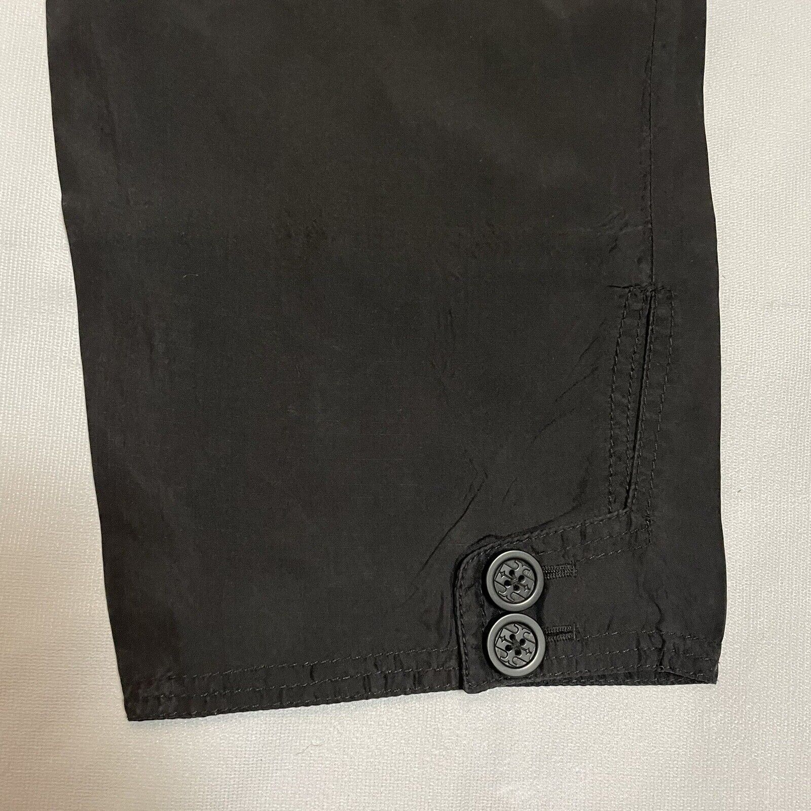 Tory Burch Dark Grey Silk Cropped Cargo Pants Siz… - image 11