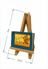 Handmade Miniature Book leather Canvas Paintings Gift Album of Vincent Van Gogh