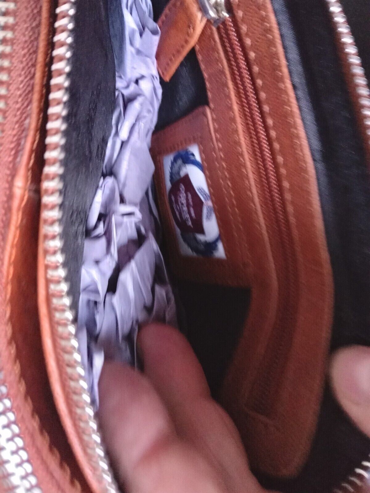 OSPREY LONDON JURA CROSSBODY BAG COGNAC CRUNCH LEATHER HANDBAG **RRP £