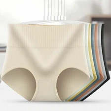 4-PACK Women Soft Underwear High Waist Underpants Briefs Cotton Knickers Panties