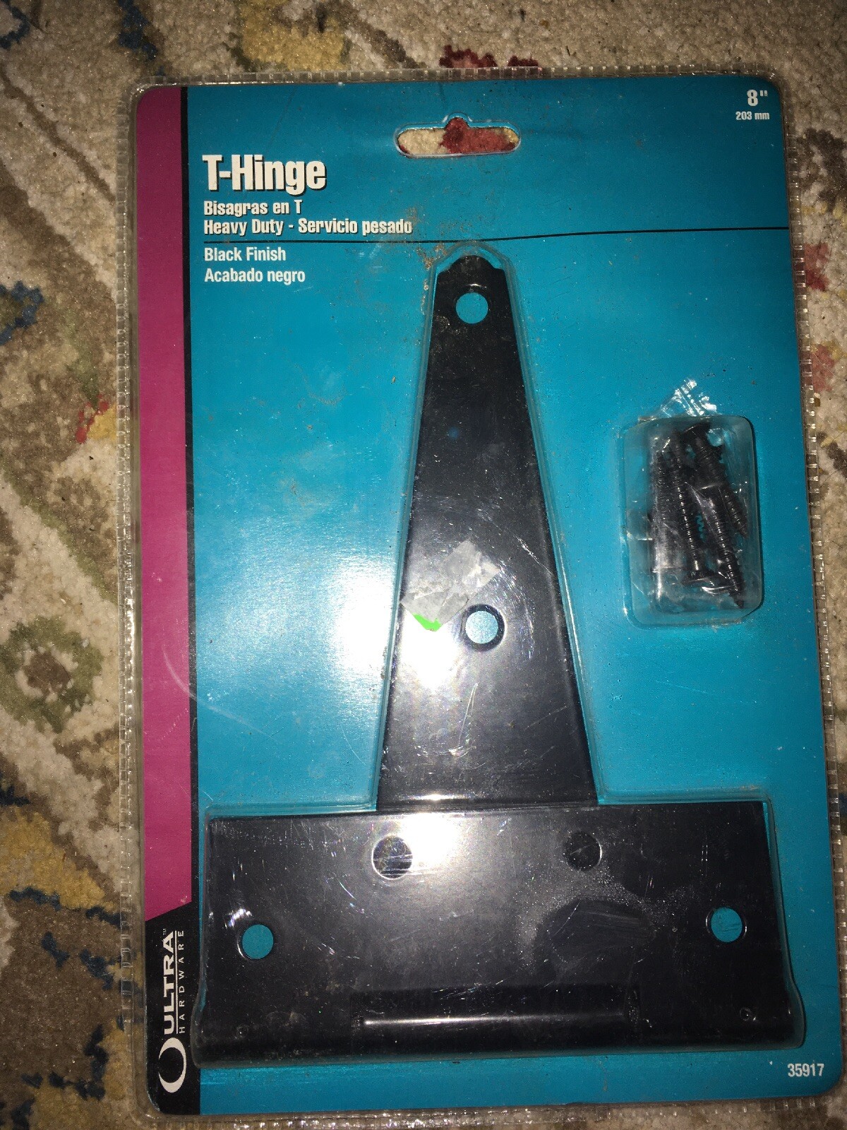 Black 8" Heavy Duty Tee T Hinges for Fence Gate Barn Shed Door eBay