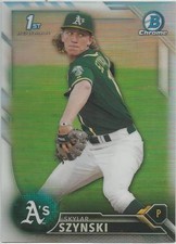 Skylar Szynski Oakland A's 2016 Bowman Chrome Draft Refractor