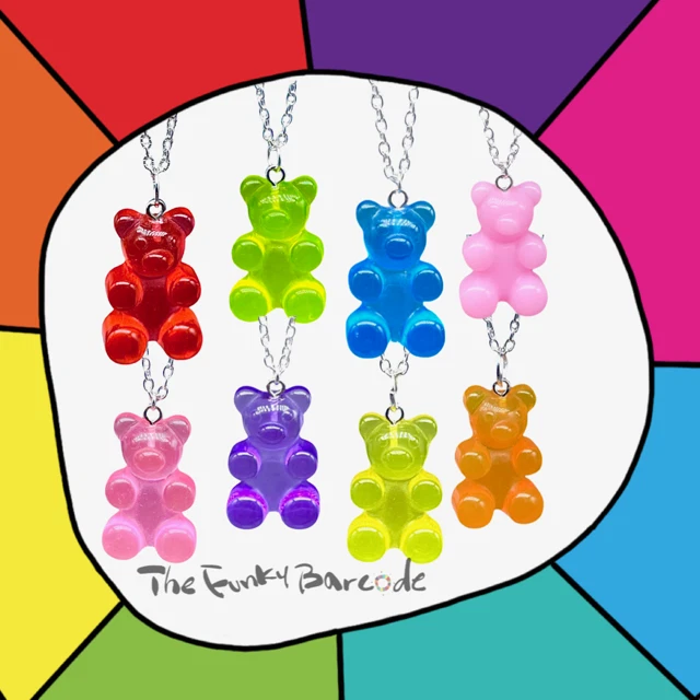 TFB Large GUMMY BEAR Necklace Funky Quirky Novel Kawaii Cool