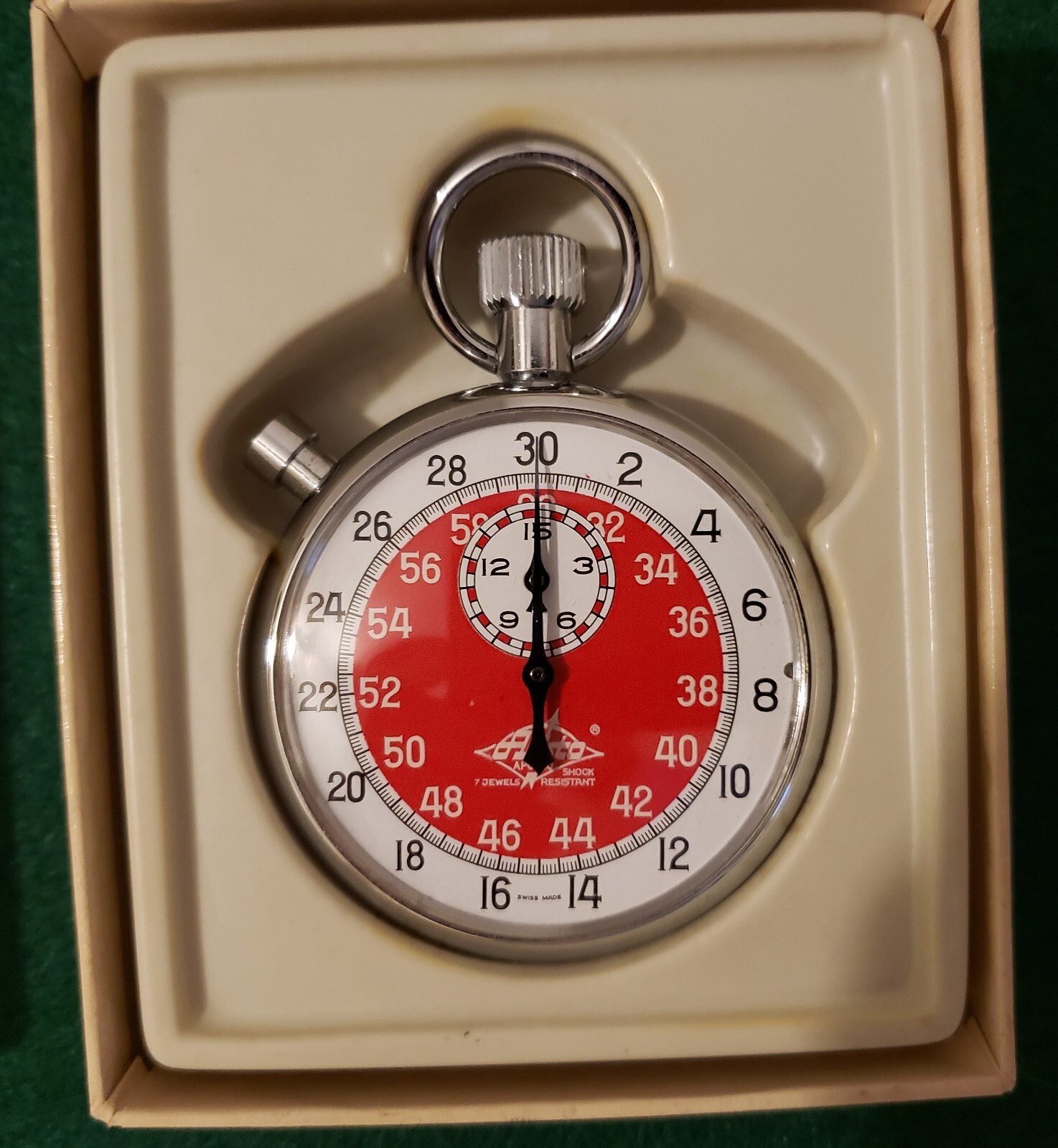 Vintage Aristo Mechanical Stopwatch Apollo 7 Jewels Swiss Made w/ Original Box eBay