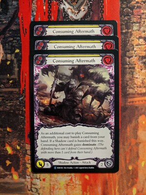 Flesh and Blood Card: (3x) Consuming Aftermath (MON196) 