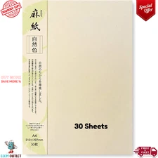 Japanese Rice Paper Printable A4 Size Paper (30 Sheets), Multipurpose Copy Paper