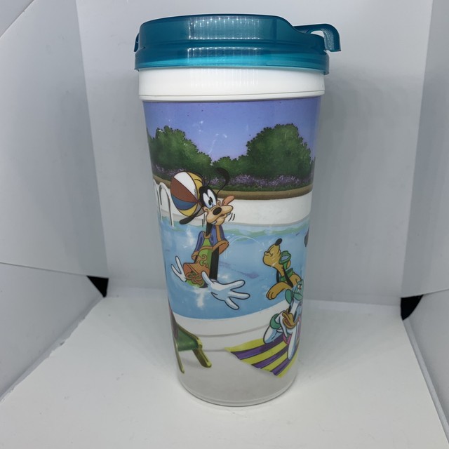 Vintage Disneyland Disney Parks Souvenir Plastic Travel Mug Cup