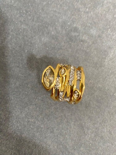 Alexis Bittar Fashionable Gold Plated Casual Ring Size 7# - Picture 11 of 24
