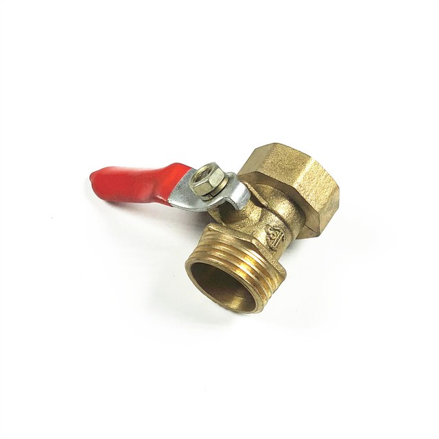 3/8'' M/F Full Port Inline Brass Water Air Gas Fuel Line Shutoff Ball