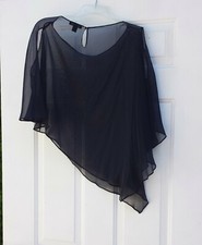 New Navy Chiffon Cape Size 14 To Be Worn Over An Evening Gown Or Dress