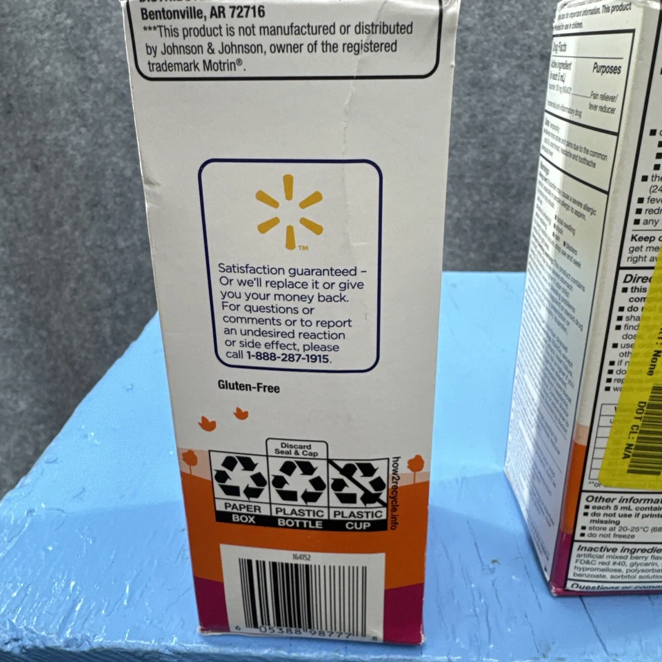 Suspensión oral de ibuprofeno para niños, 100 mg por 5 ml, baya, 8 fl oz 01/26 Foto 4 de 4