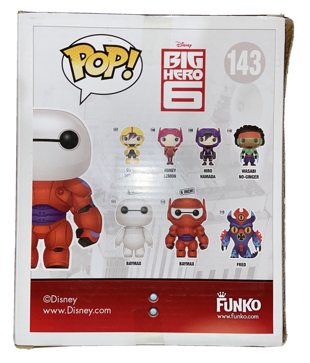Funko Pop! Big Hero 6 #143 6” Baymax Unmasked 2015 SDCC LE 1