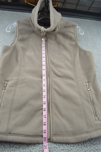 Chaleco de rendimiento Calvin Klein talla mediana para mujer gris cremallera completa cuello de tortuga acogedor - Imagen 7 de 8