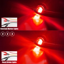 10x Round Led Dual Function Grille Lights Front Clearance Marker For Truck Utv