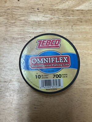 Zebco Omniflex Monofilament Fishing Line 700yd 10lb .012dia