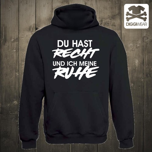 Du Hast Recht Und Ich Meine Ruhe DU HAST RECHT UND ICH MEINE RUHE | LUSTIG SPRUCH FUN HOODIE S-5XL | eBay.de