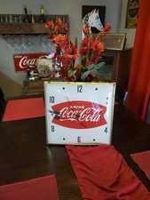 Original Coca-Cola Fishtail Advertising Clock
