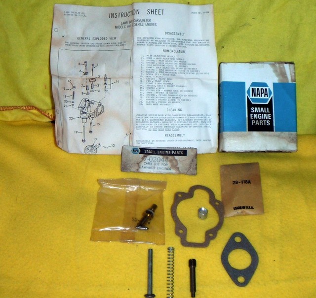 NOS NAPA AFTERMARKET CARBURETOR KIT P/N 702044 LAWN BOY eBay