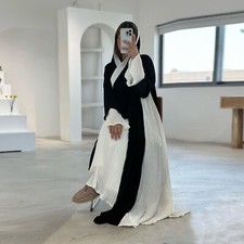 Muslim Women Long Dress Cardigan Abaya Kimono Robe Open Kaftan Dubai Modest Gown
