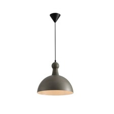 Image of Dome D380 Antique Grey Brass Metal Pendant Ceiling Light with E27 Fitting