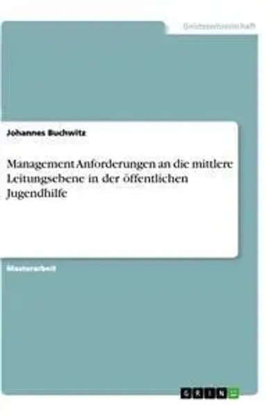 Johannes Buchwitz | Management Anforderungen An Die Mittlere Leitungsebene In...-image