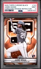 2025 TOPPS CHROME BLACK VARIATION-ORANGE REFRACTOR #123 JAMES WOOD RC 7/25 PSA 9
