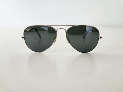 Ray-Ban Aviator Sonnenbrille | RB 3025 W3275 55 14 3N | Metall Silber | Größe S