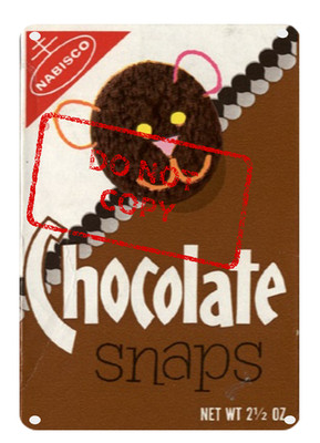 Retro NABISCO CHOCOLATE SNAPS COOKIES This is NOT FOOD 8x12 Aluminum Metal Sign