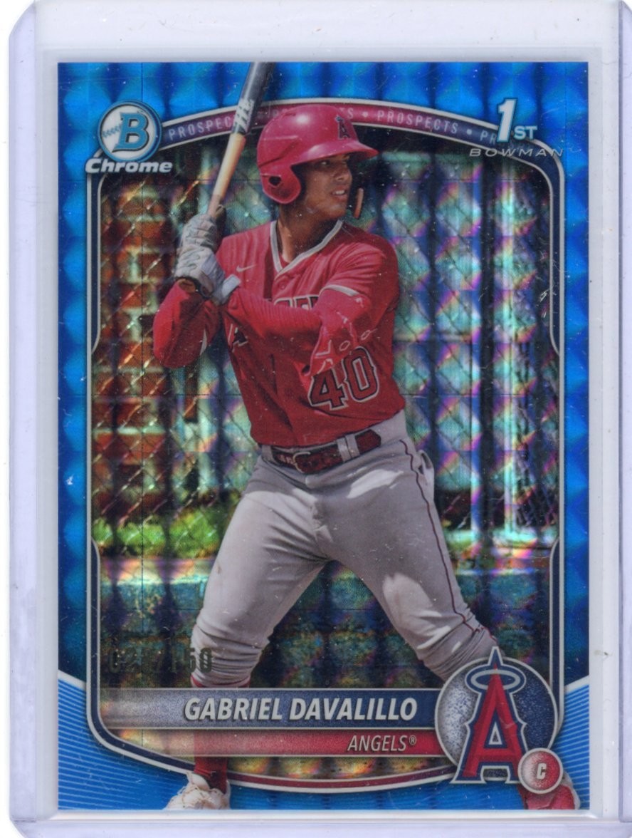 Gabriel Davalillo 2025 Bowman Chrome #BCP-178 Geometric Blue 1st Refractor /150