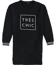 MAX Jeans Womens Tres Chic Mini Dress, Black, Small