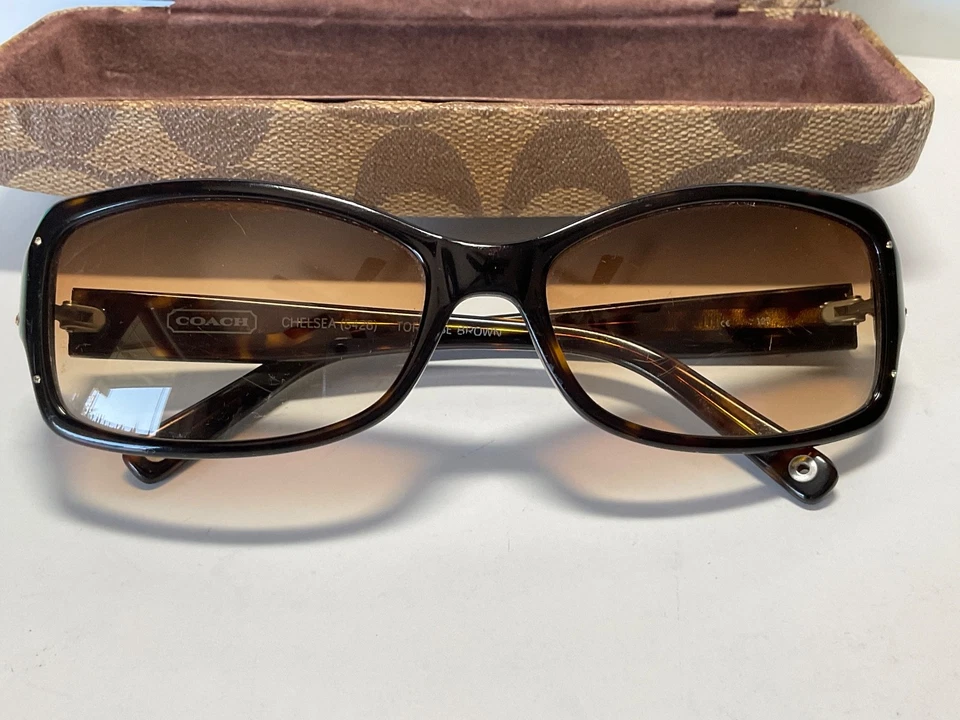 Gafas de sol Coach vintage - Chelsea S426 marrón tortuga con estuche Foto 2 de 4