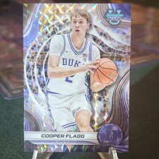 Topps 2024-25 Bowman University Best Refractor Cooper Flagg Duke Blue Devils #16