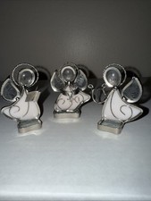 Angel Stained Glass Standing Suncatchers Lot Of Three Religious Figures