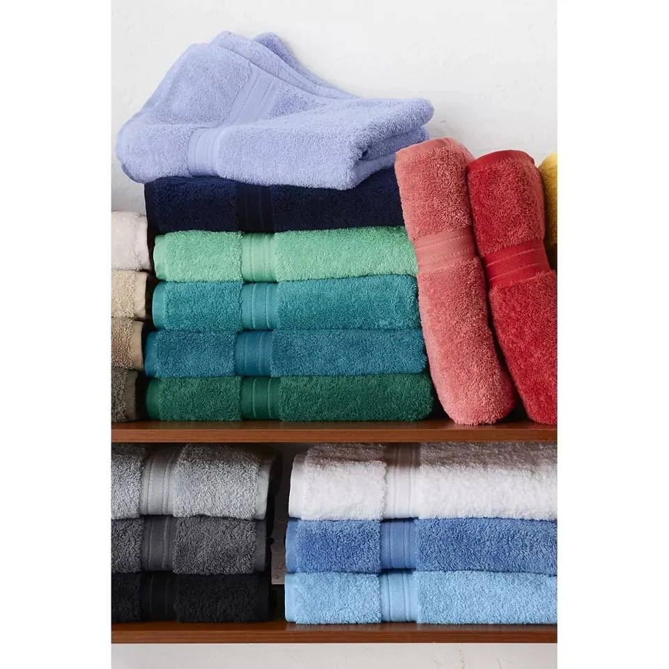 Toalla de mano de algodón Lands End Premium Supima gris pizarra 400366 Foto 2 de 2