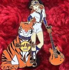 Hard Rock Cafe Pin Detroit Tiger Baseball Girl Hat Lapel Grand  Cub Cat