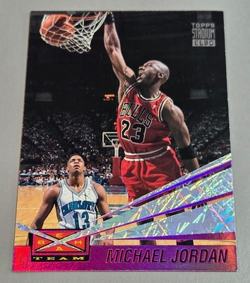 Michael Jordan # 4 of 27 NBA BEAM TEAM 1993 Topps Stadium Club Bulls Near Mint