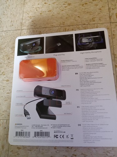 USB HD Webcam with 360 Rotation j5 Create (JVCU90) - Photo 3/6