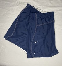 Nike Blue Nylon Netted Drawstring Swim Trunks Men's Size XL